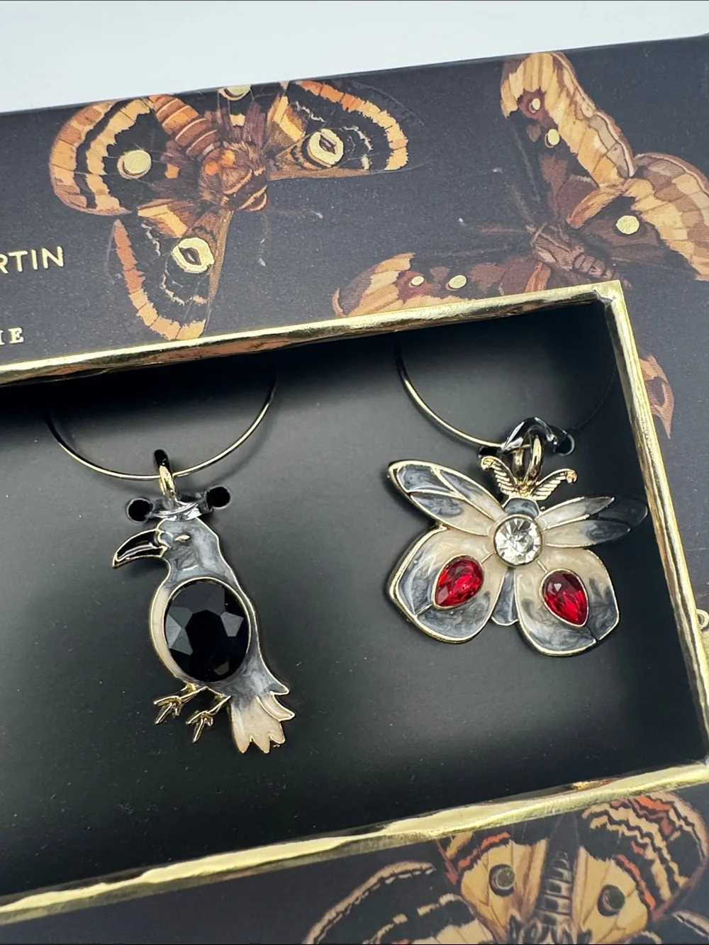 Anthropologie Catherine Martin Halloween Wine Charms Set of 4 NIB